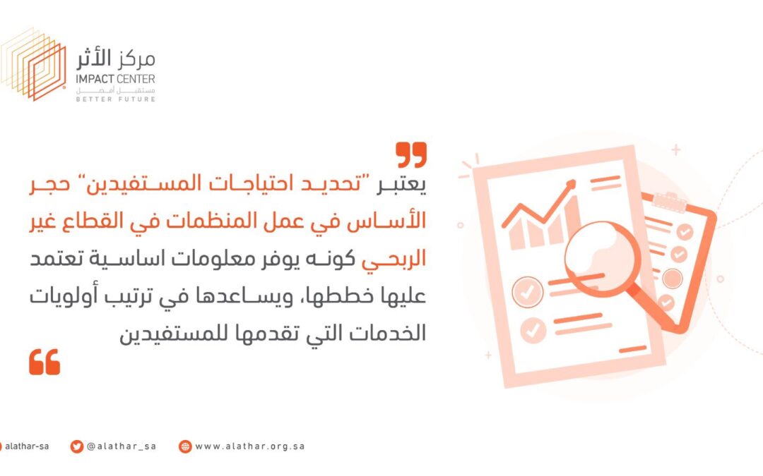 تحديد أحتياجات المستفيدين